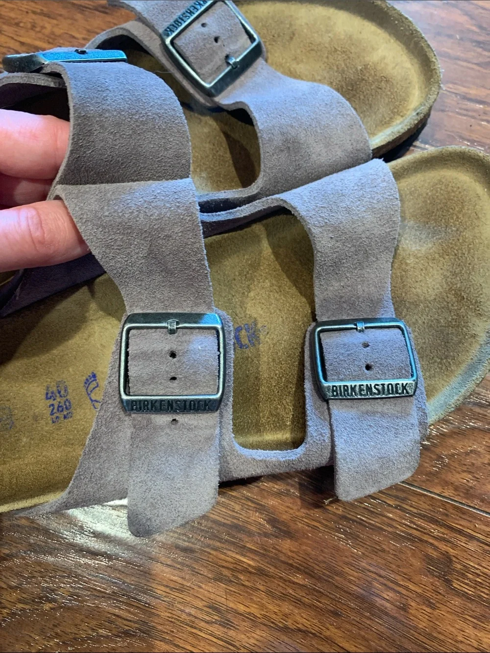 💜 Lavender Suede Birkenstock Arizona sandals